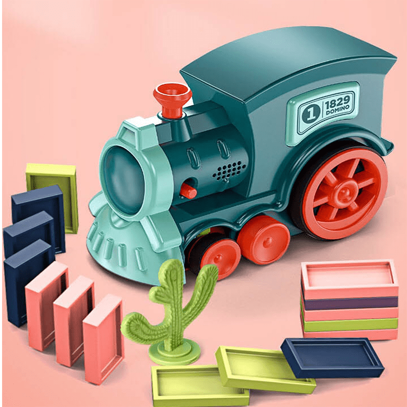Brinquedo Trem Empilha Dominó Interativo - 60 Peças - Brinquedo Montessori #Product_type# - Desenvolvimento infantil