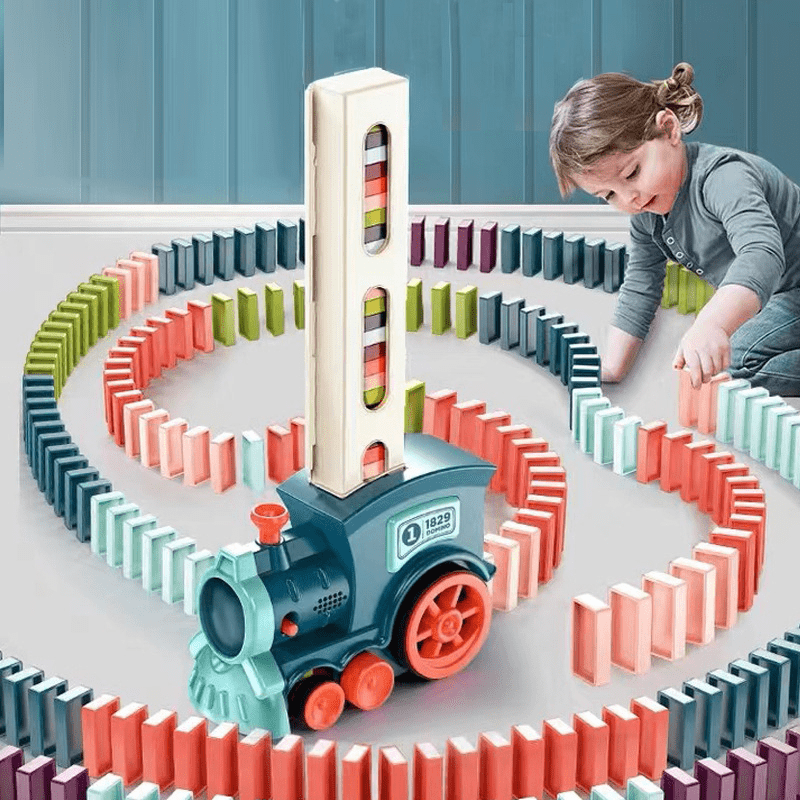 Brinquedo Trem Empilha Dominó Interativo - 60 Peças - Brinquedo Montessori #Product_type# - Desenvolvimento infantil