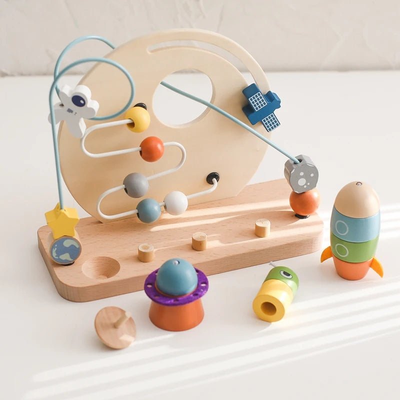 Brinquedo Montessori Planeta e Foguete - Brinquedo Montessori #Product_type# - Desenvolvimento infantil