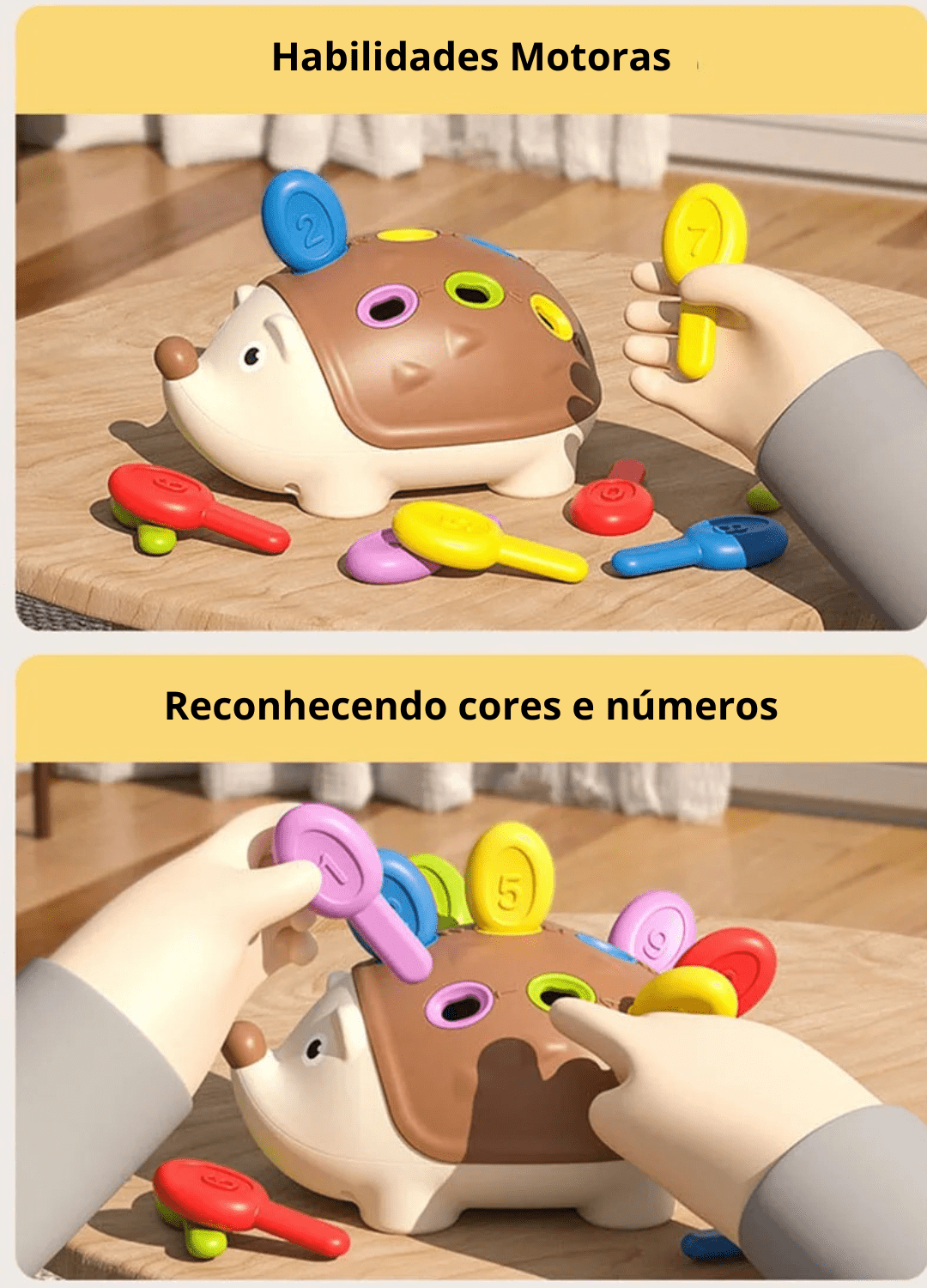 Brinquedos Montessori Ouriço - Brinquedo Montessori #Product_type# - Desenvolvimento infantil