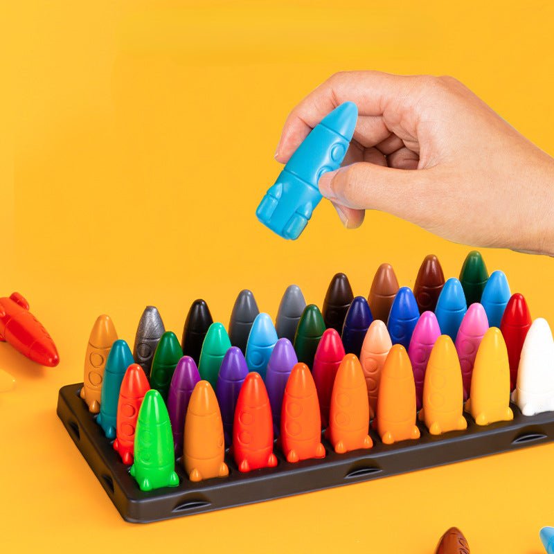 Giz de Cera Foguete - Brinquedo Montessori #Product_type# - Desenvolvimento infantil