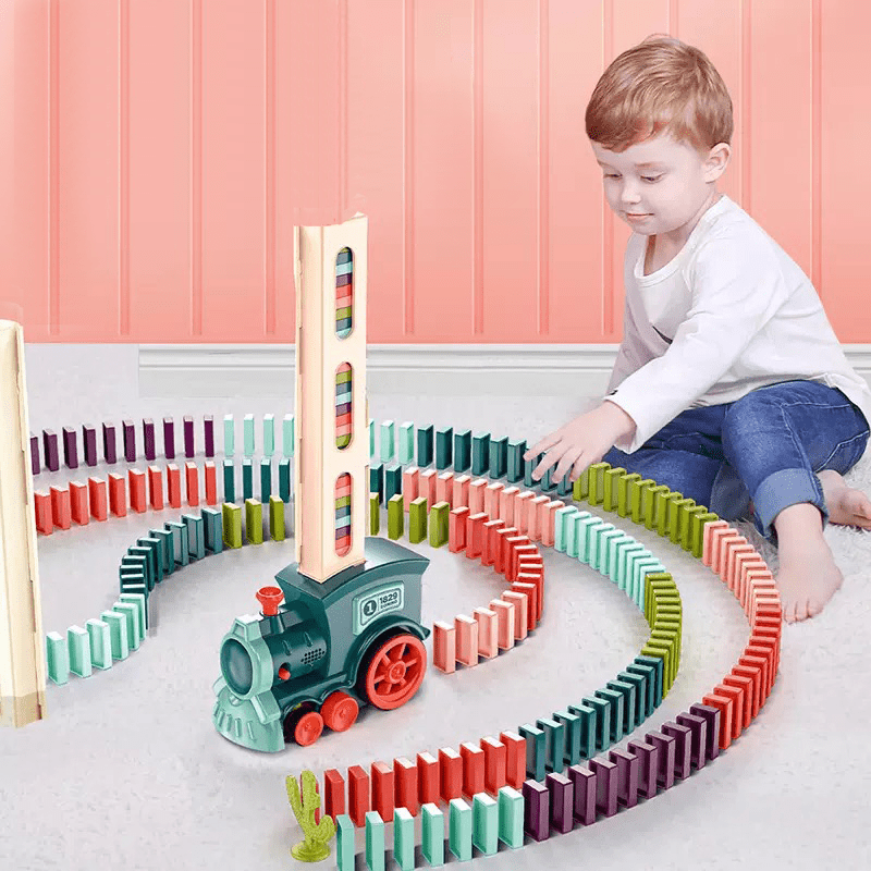 Brinquedo Trem Empilha Dominó Interativo - 60 Peças - Brinquedo Montessori #Product_type# - Desenvolvimento infantil