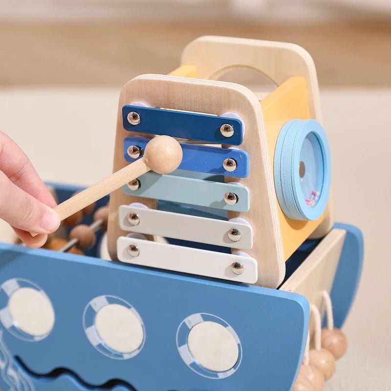 Navio de Madeira - Montessori - Brinquedo Montessori #Product_type# - Desenvolvimento infantil
