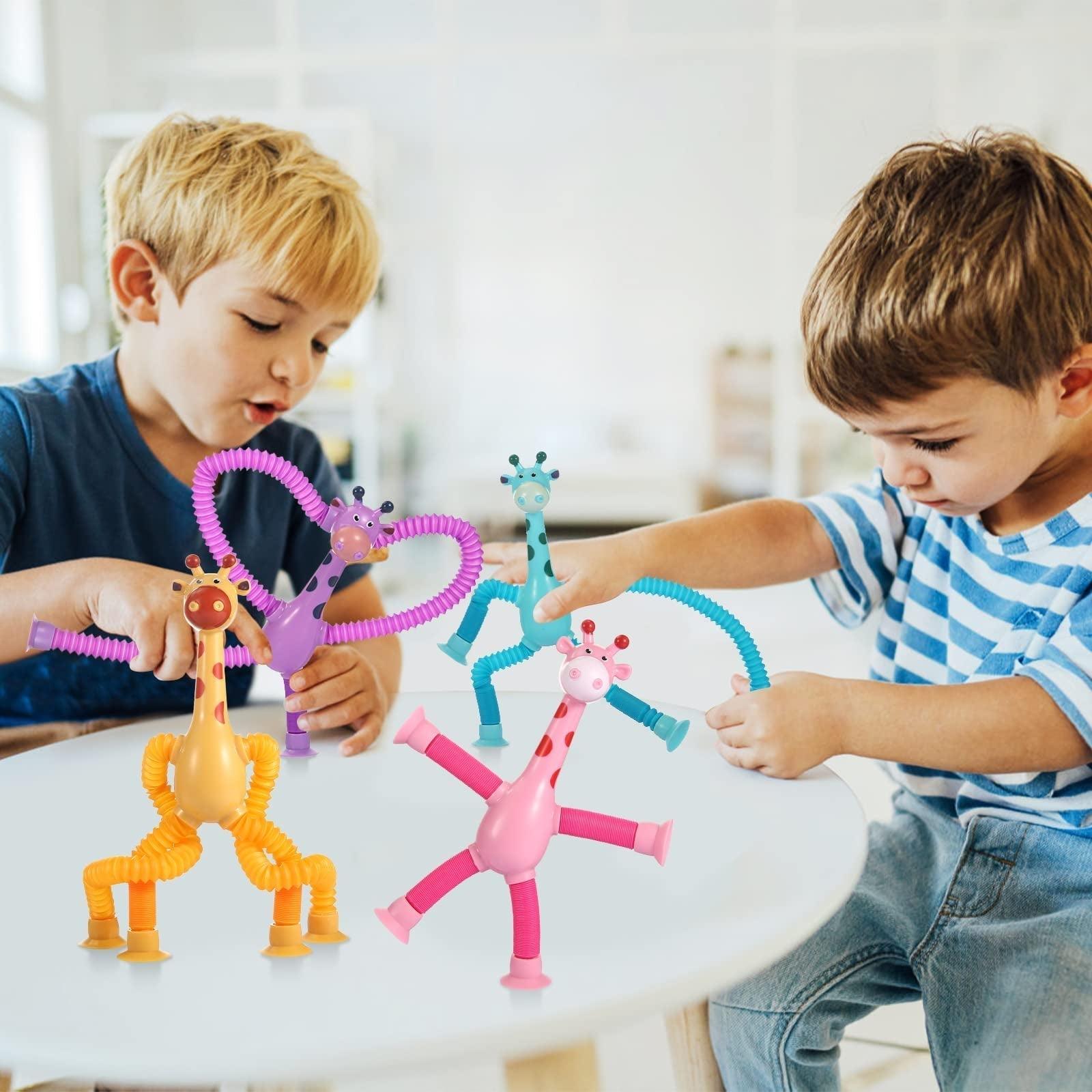 Brinquedo Girafa Estica - Kit com 4 - Smart Mini