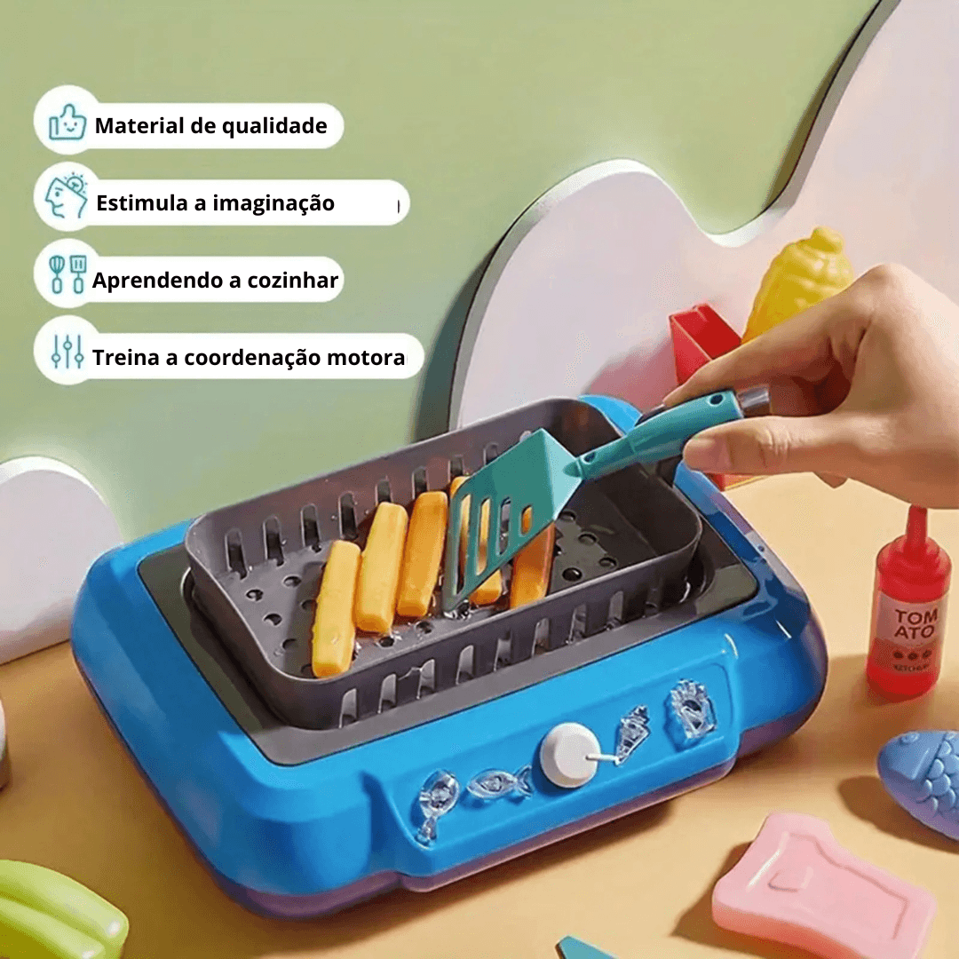 Fogão e Kit Chef de Cozinha - Brinquedo Montessori #Product_type# - Desenvolvimento infantil