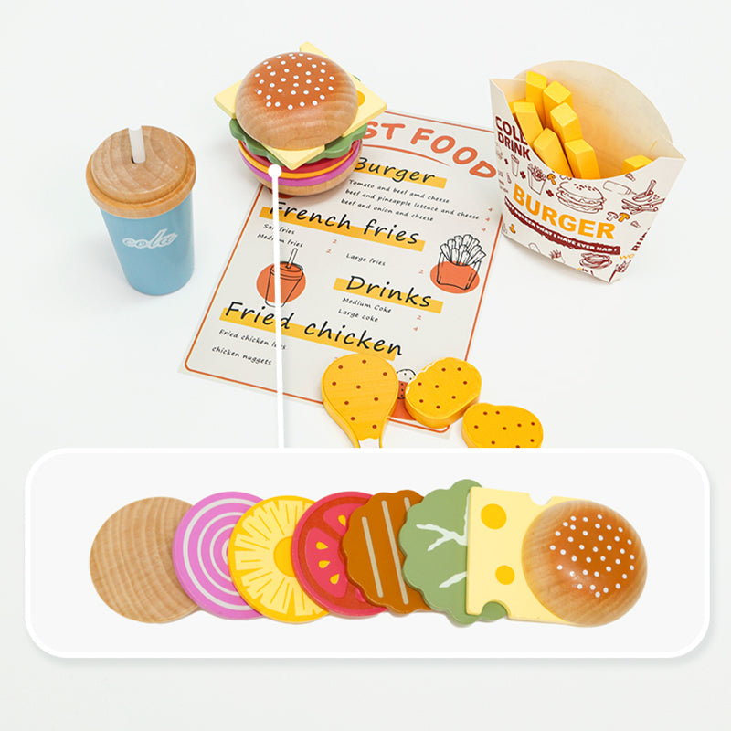 Kit Hamburguer Madeira