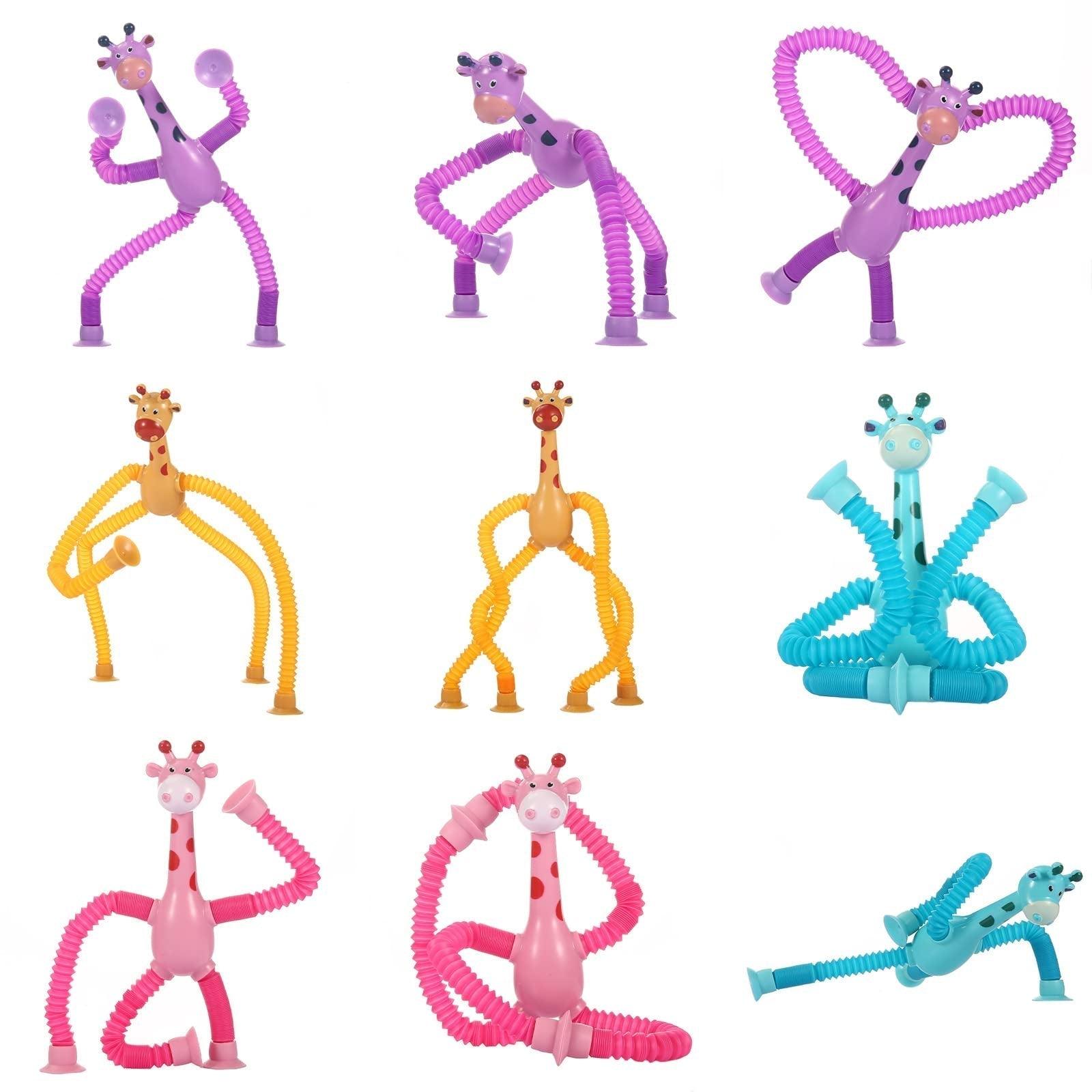 Brinquedo Girafa Estica - Kit com 4 - Smart Mini