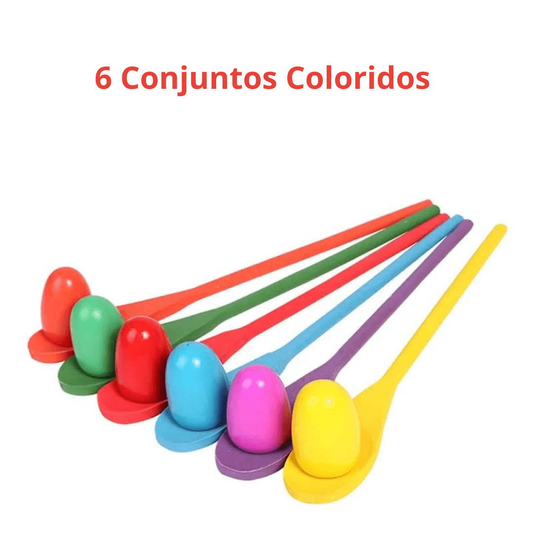 Conjunto de 6 Colheres de Equilíbrio - Brinquedo Montessori #Product_type# - Desenvolvimento infantil
