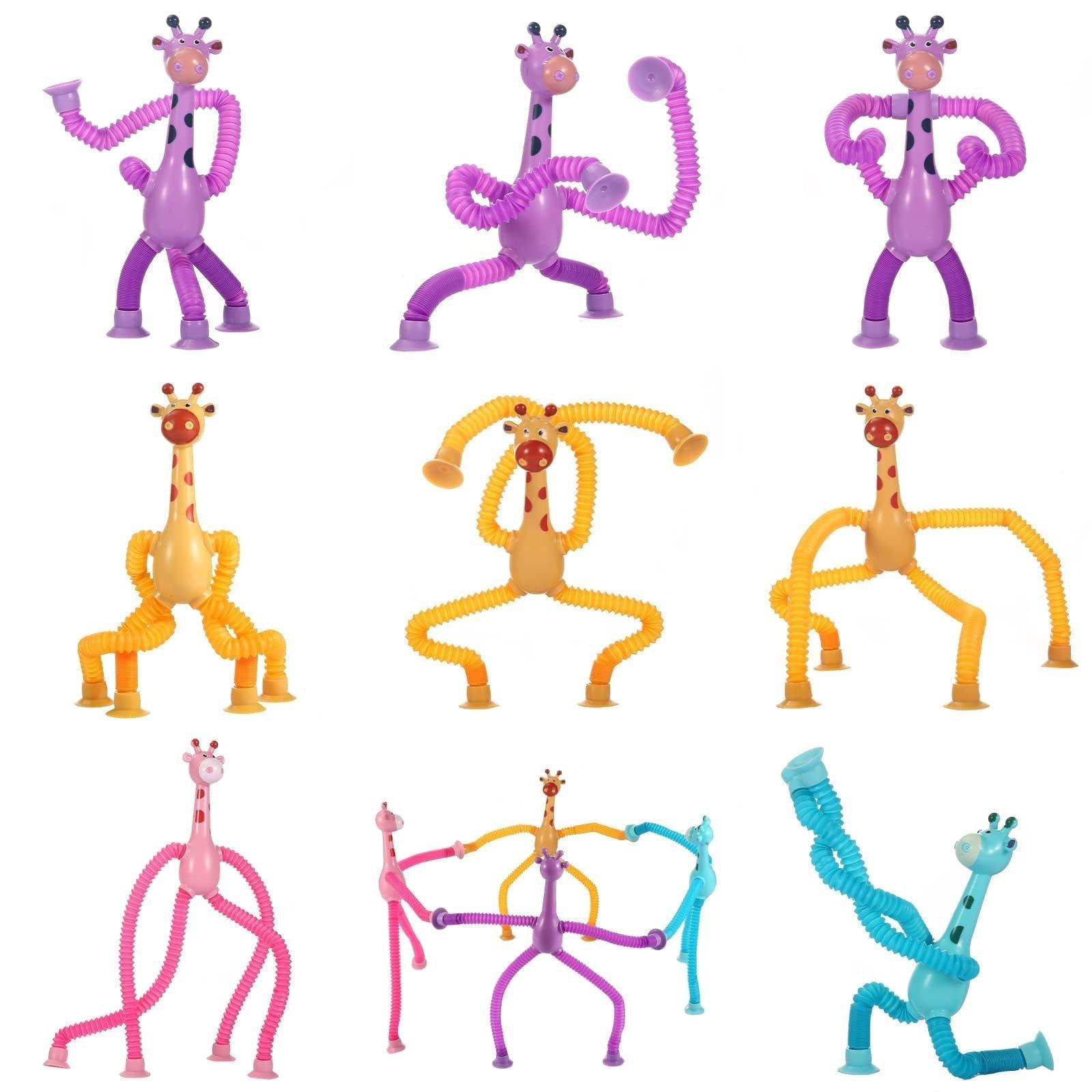 Brinquedo Girafa Estica - Kit com 4 - Smart Mini