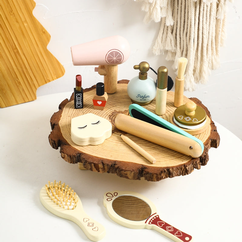 Kit Maquiagem e Cabelereira em Madeira