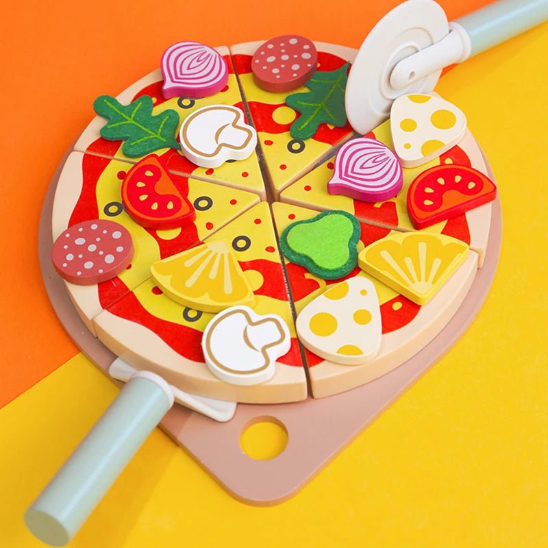 Kit Pizza - Madeira - Brinquedo Montessori #Product_type# - Desenvolvimento infantil
