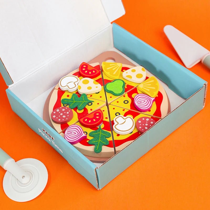 Kit Pizza - Madeira - Brinquedo Montessori #Product_type# - Desenvolvimento infantil
