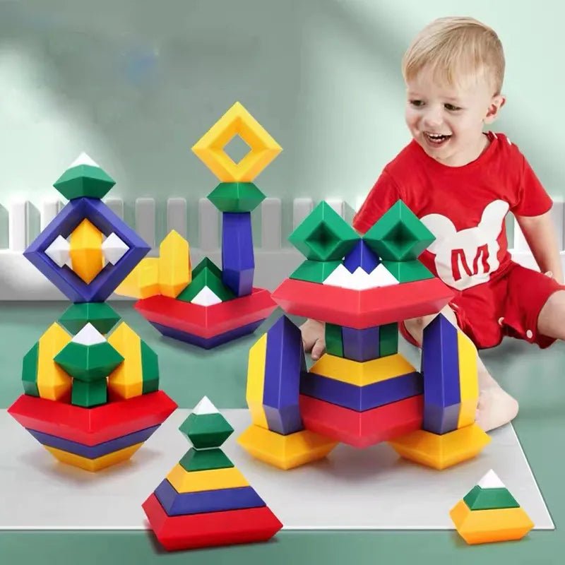 Blocos de Construção Infantil Pirâmide - Brinquedo Montessori #Product_type# - Desenvolvimento infantil