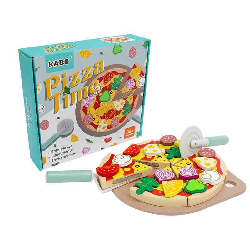 Kit Pizza - Madeira - Brinquedo Montessori #Product_type# - Desenvolvimento infantil