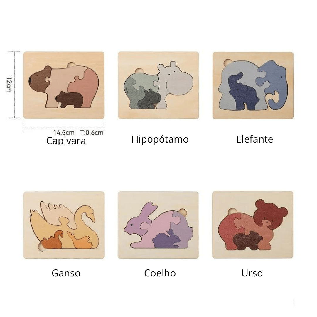Quebra - Cabeça 3D para bebês - Brinquedo Montessori #Product_type# - Desenvolvimento infantil