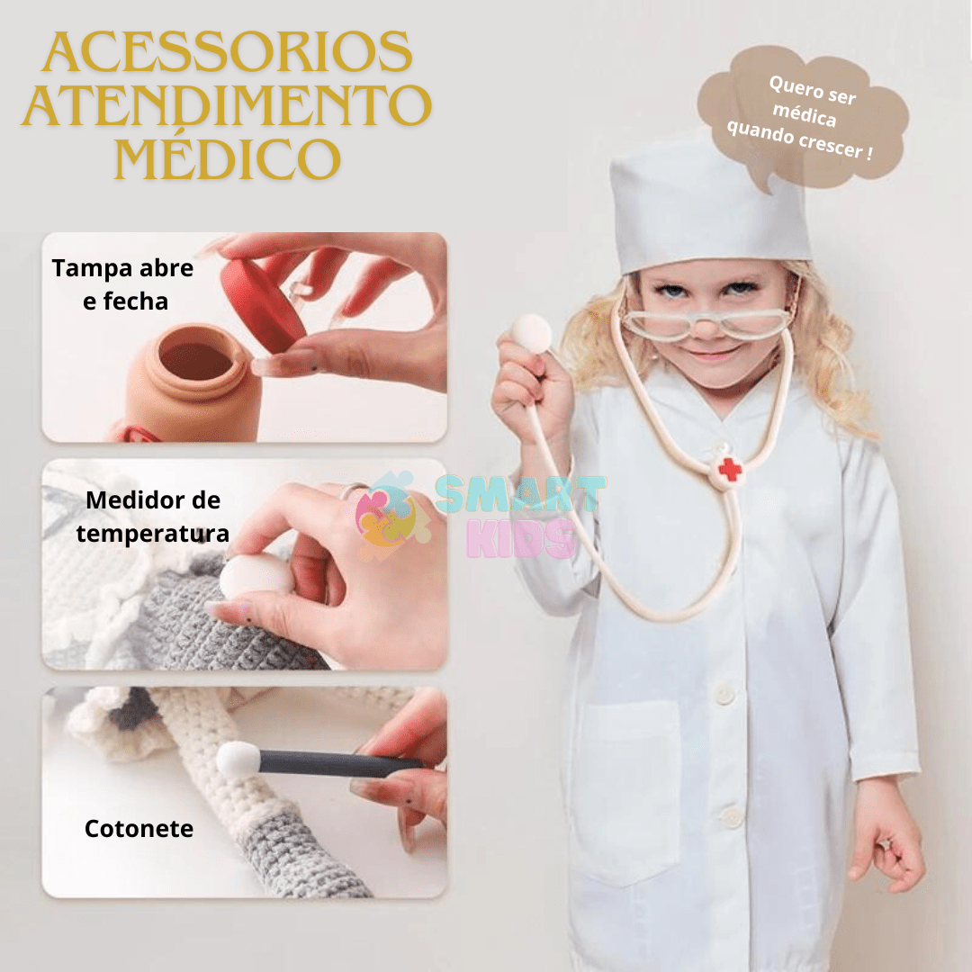 Kit Médico de Silicone - Doll Care - Brinquedo Montessori #Product_type# - Desenvolvimento infantil