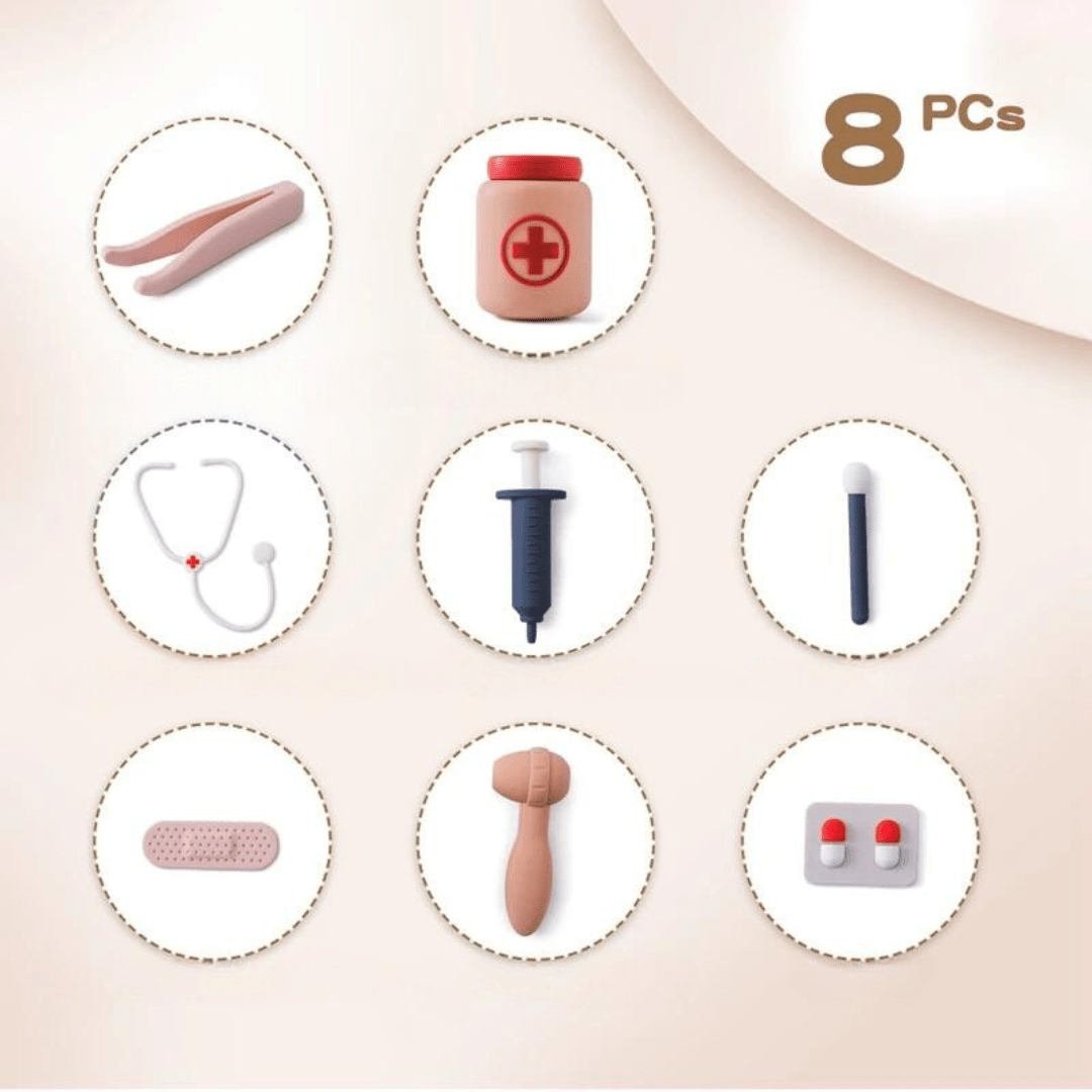 Kit Médico de Silicone - Doll Care - Brinquedo Montessori #Product_type# - Desenvolvimento infantil