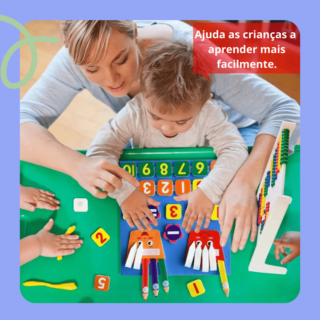 Quadro de Aprendizado em Feltro - Brinquedo Montessori #Product_type# - Desenvolvimento infantil