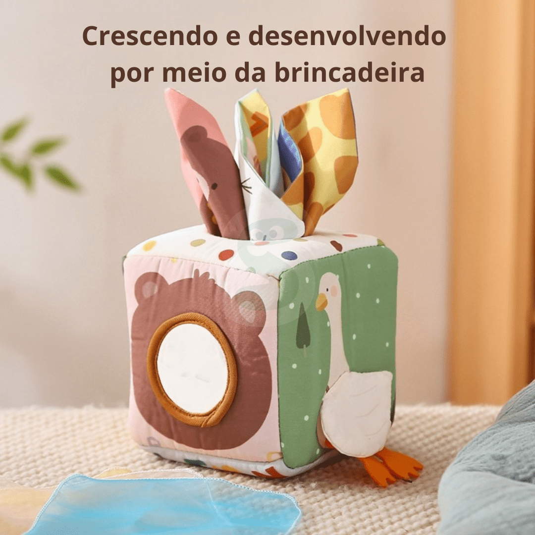 Cubo de Lenços Montessori - Brinquedo Montessori #Product_type# - Desenvolvimento infantil