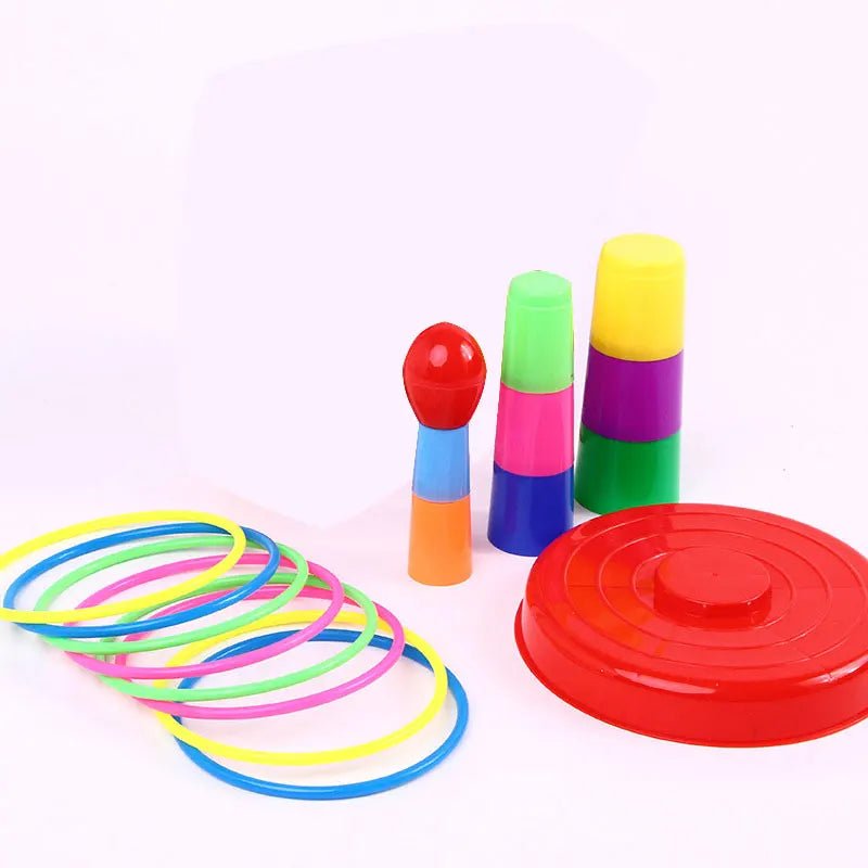 Jogo de Arremesso de Círculos - Diversão ao Ar Livre - Brinquedo Montessori #Product_type# - Desenvolvimento infantil