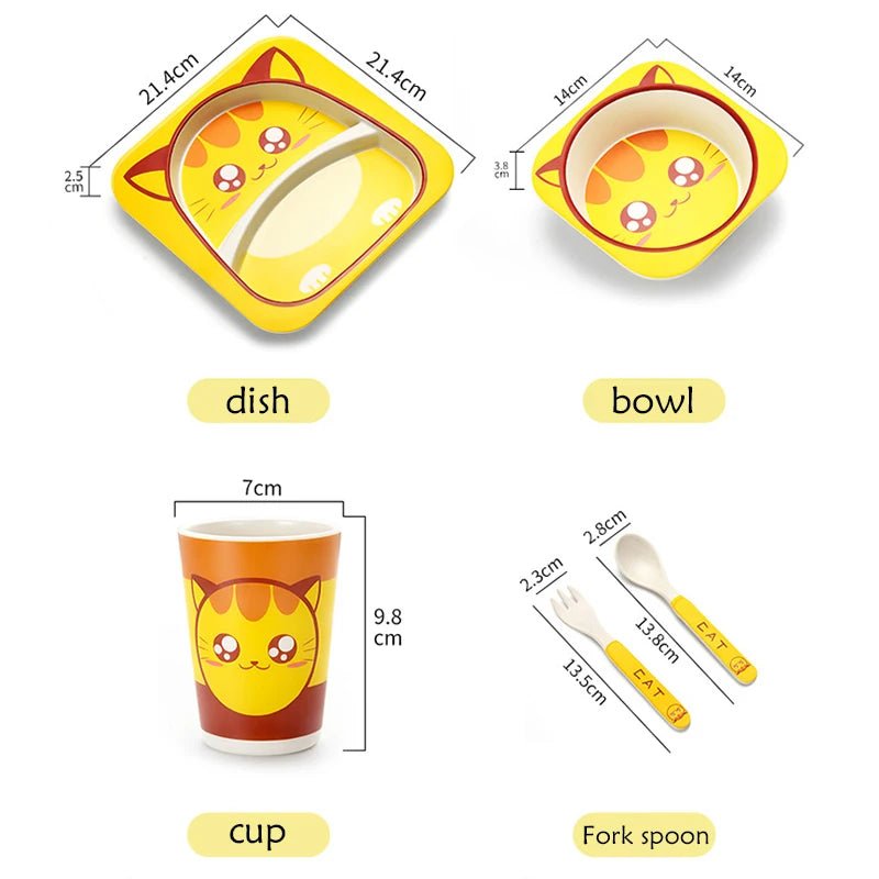Kit Refeição de Bambu Natural - Brinquedo Montessori #Product_type# - Desenvolvimento infantil