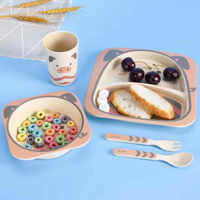 Kit Refeição de Bambu Natural - Brinquedo Montessori #Product_type# - Desenvolvimento infantil