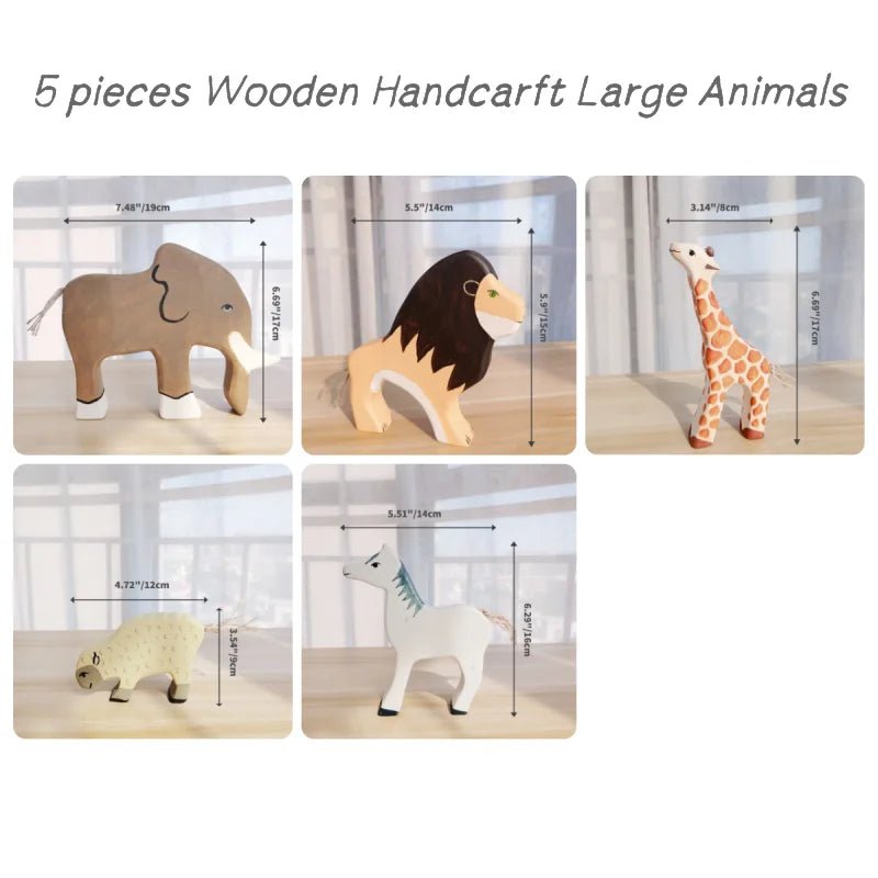 Animais Artesanais de Madeira - Brinquedo Montessori #Product_type# - Desenvolvimento infantil
