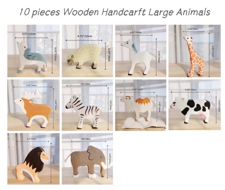 Animais Artesanais de Madeira - Brinquedo Montessori #Product_type# - Desenvolvimento infantil
