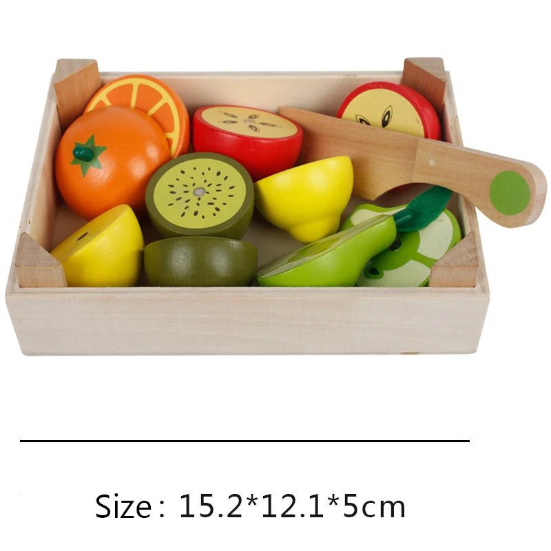 Simulação de corte de Frutas e Legumes - Brinquedo Montessori #Product_type# - Desenvolvimento infantil