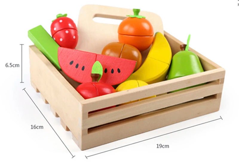 Simulação de corte de Frutas e Legumes - Brinquedo Montessori #Product_type# - Desenvolvimento infantil