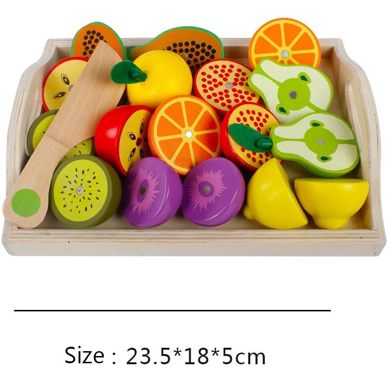 Simulação de corte de Frutas e Legumes - Brinquedo Montessori #Product_type# - Desenvolvimento infantil