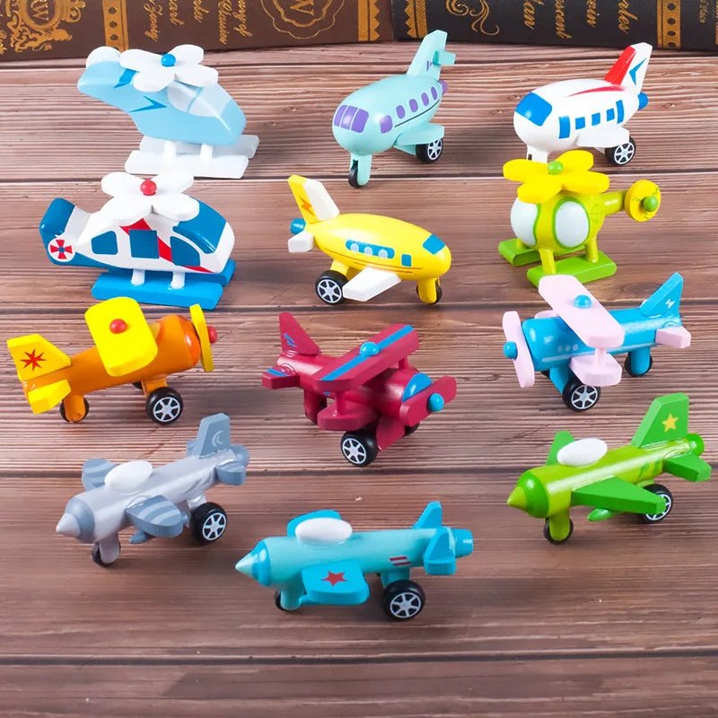Kit 12 Mini Carrinhos de Madeira - Brinquedo Montessori #Product_type# - Desenvolvimento infantil