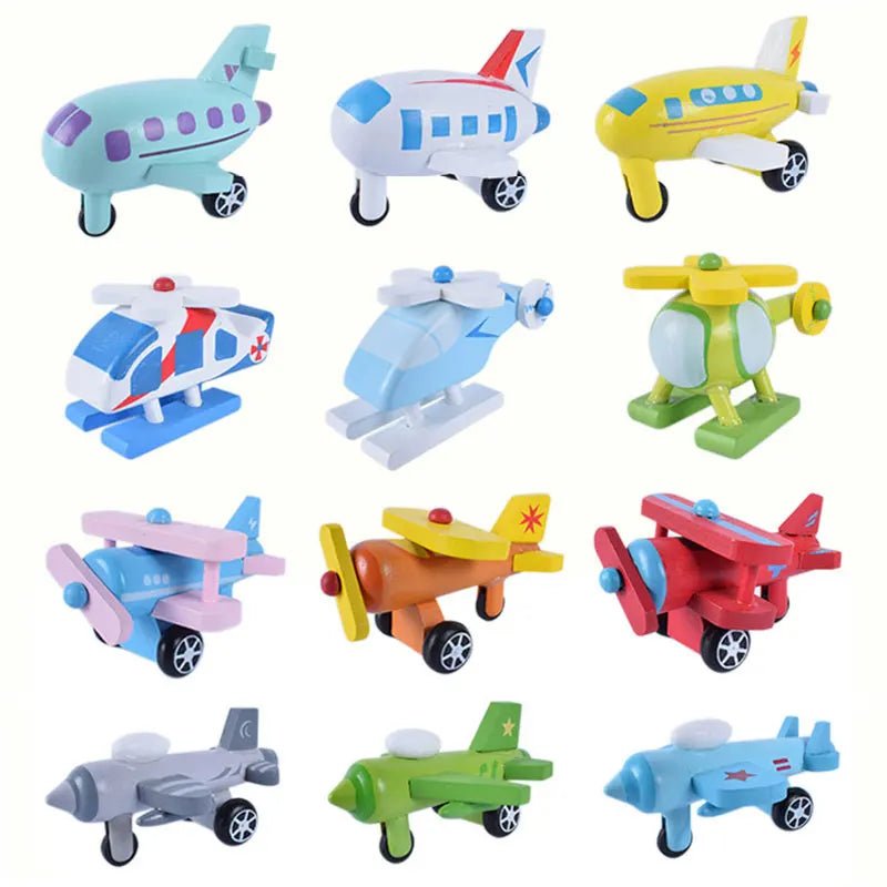 Kit 12 Mini Carrinhos de Madeira - Brinquedo Montessori #Product_type# - Desenvolvimento infantil
