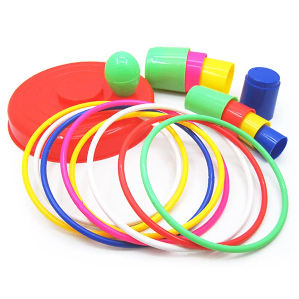 Jogo de Arremesso de Círculos - Diversão ao Ar Livre - Brinquedo Montessori #Product_type# - Desenvolvimento infantil