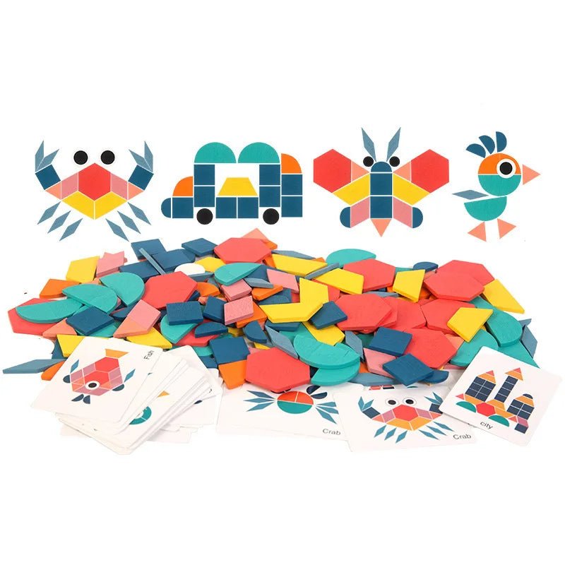 Quebra - Cabeça Montessori 3D - 180 Peças - Brinquedo Montessori #Product_type# - Desenvolvimento infantil