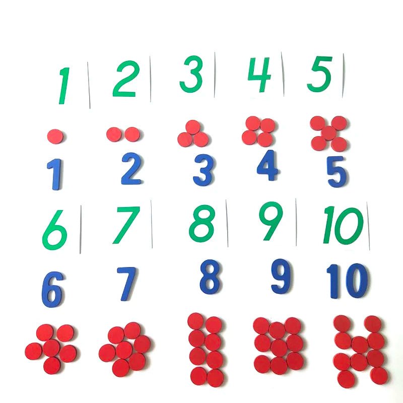 Material Educativo de Madeira - Jogo de Contagem e Matemática Montessori - Brinquedo Montessori #Product_type# - Desenvolvimento infantil