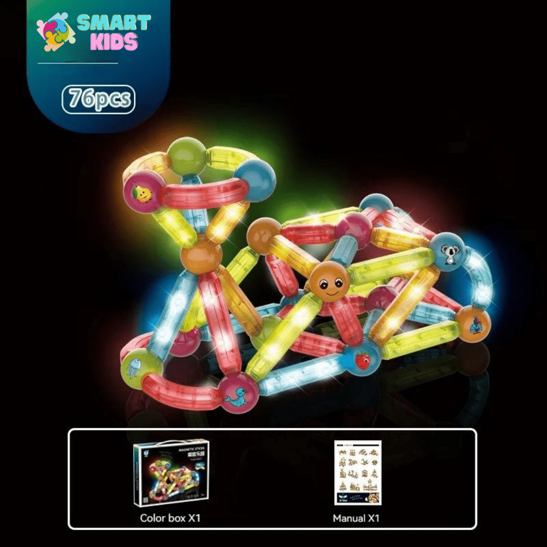 Palitos Magnéticos com Luz - Frete Grátis - Novidade - Brinquedo Montessori #Product_type# - Desenvolvimento infantil