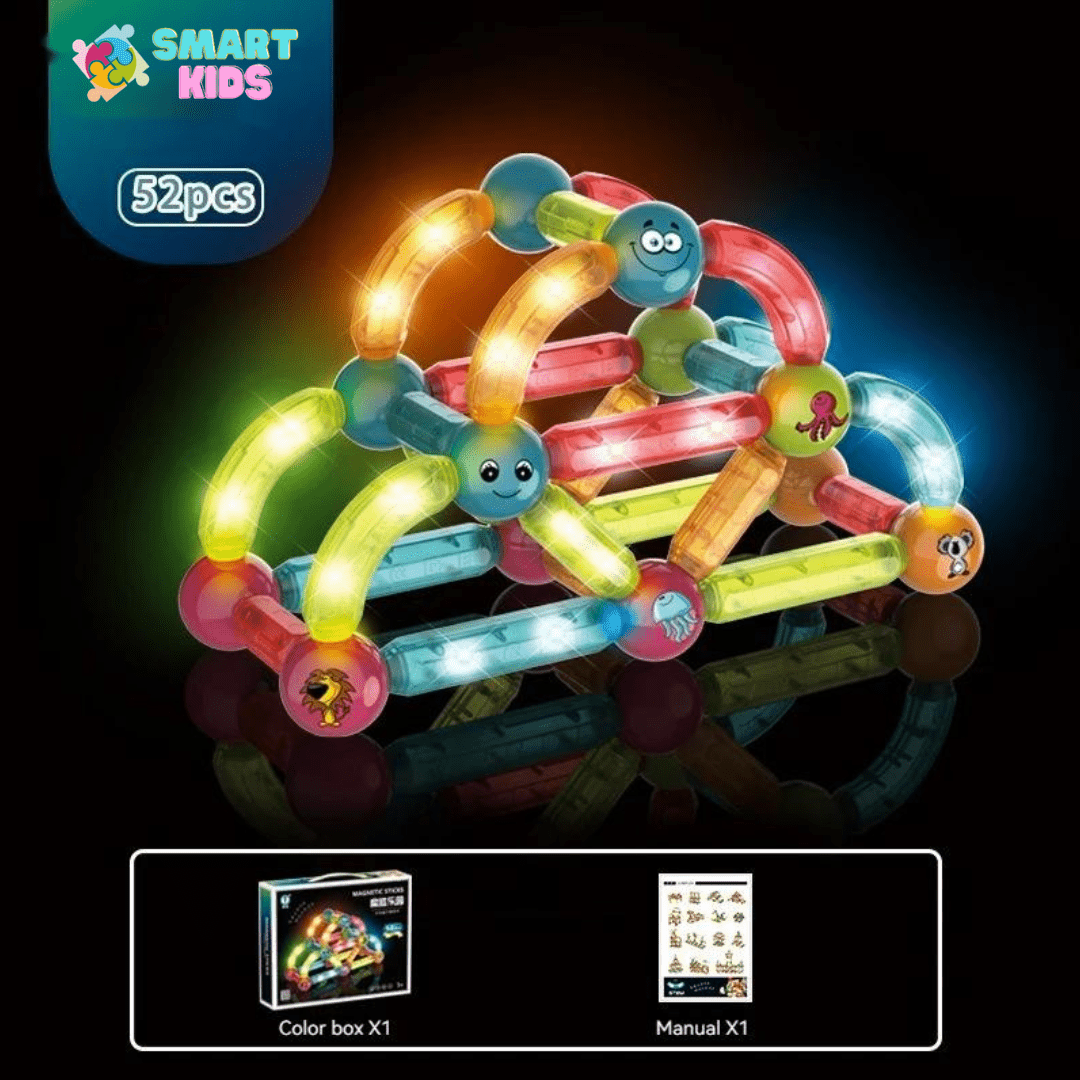Palitos Magnéticos com Luz - Frete Grátis - Novidade - Brinquedo Montessori #Product_type# - Desenvolvimento infantil
