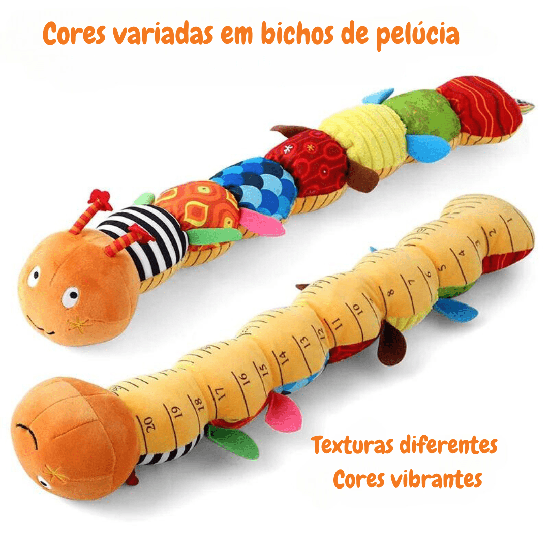 Brinquedo Musical de Lagarta - Pelúcia para Bebês - Brinquedo Montessori #Product_type# - Desenvolvimento infantil