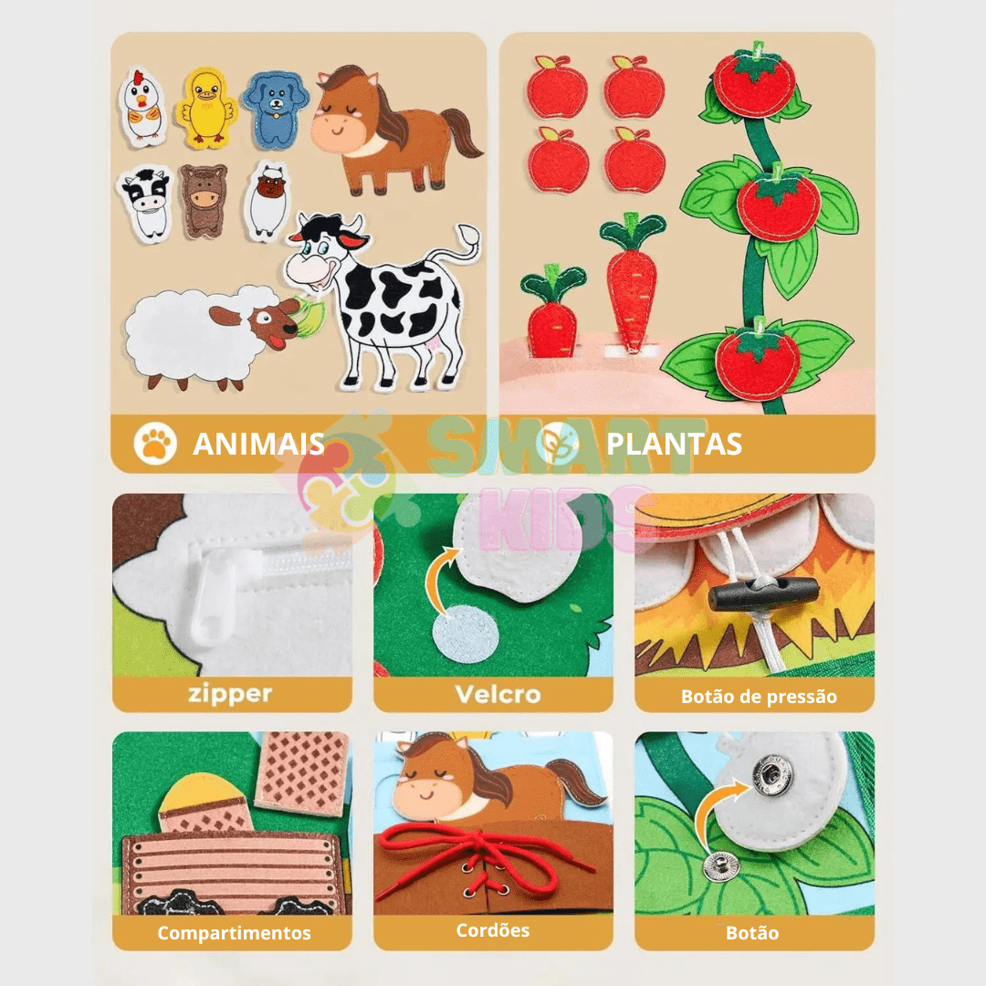 Livro Interativo Infantil - Brinquedo Montessori #Product_type# - Desenvolvimento infantil