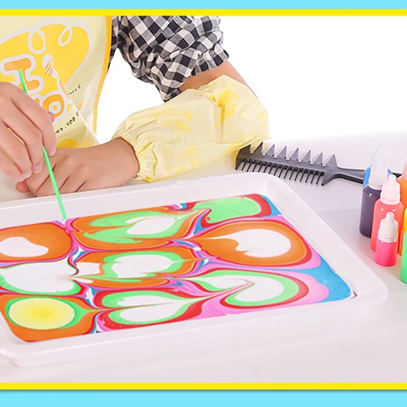 Kit de Pintura Marmorizada em Água - Brinquedo Montessori #Product_type# - Desenvolvimento infantil