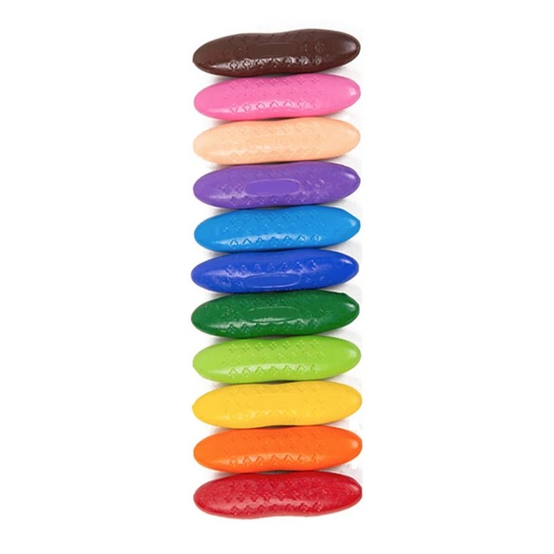 Giz de Cera em Formato de Amendoim - Brinquedo Montessori #Product_type# - Desenvolvimento infantil