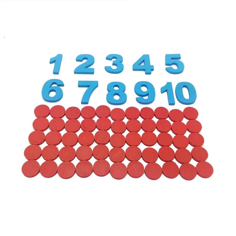 Material Educativo de Madeira - Jogo de Contagem e Matemática Montessori - Brinquedo Montessori #Product_type# - Desenvolvimento infantil