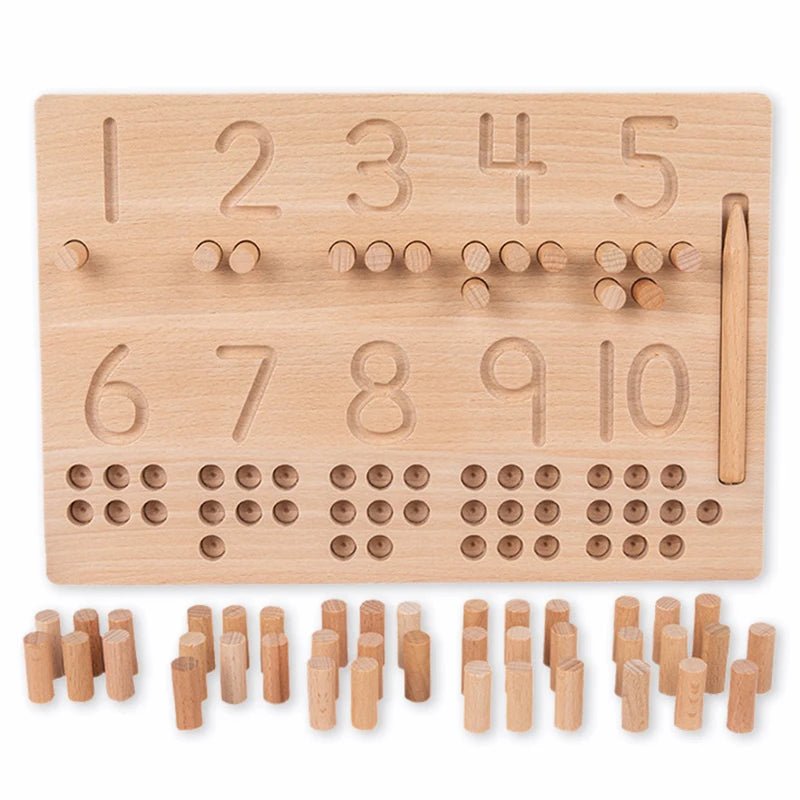 Tabuleiro de Números Montessori - Brinquedo Montessori #Product_type# - Desenvolvimento infantil