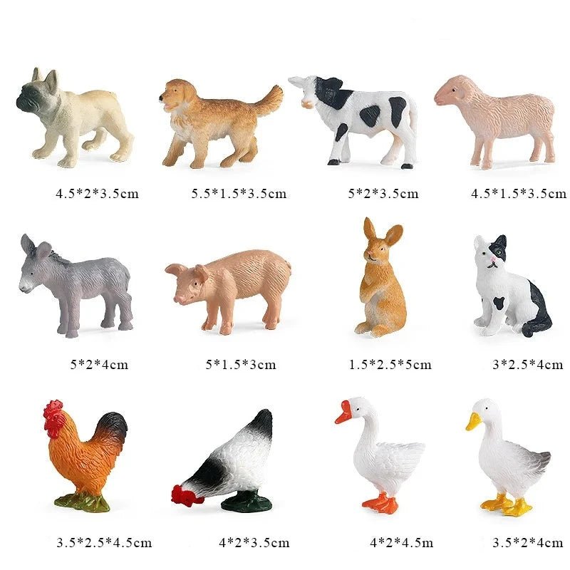 Miniaturas de Animais da Fazenda e Selva - Brinquedo Montessori #Product_type# - Desenvolvimento infantil