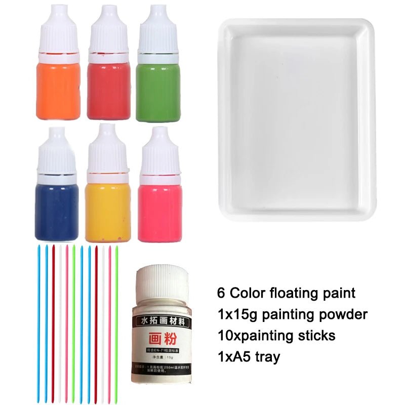 Kit de Pintura Marmorizada em Água - Brinquedo Montessori #Product_type# - Desenvolvimento infantil