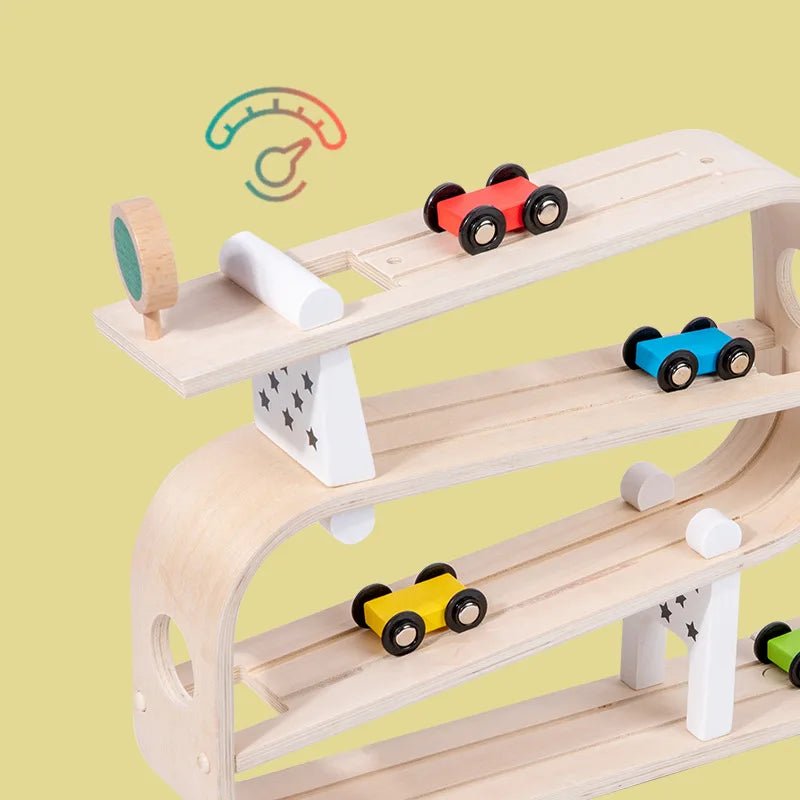Pista de Corrida Inercial - Brinquedo Montessori #Product_type# - Desenvolvimento infantil