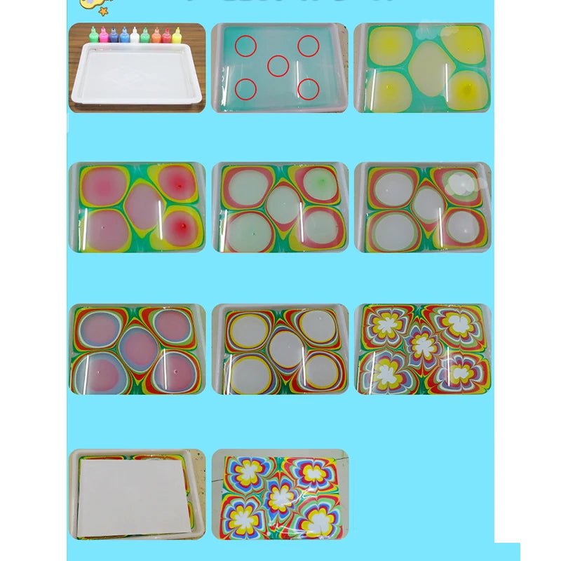 Kit de Pintura Marmorizada em Água - Brinquedo Montessori #Product_type# - Desenvolvimento infantil