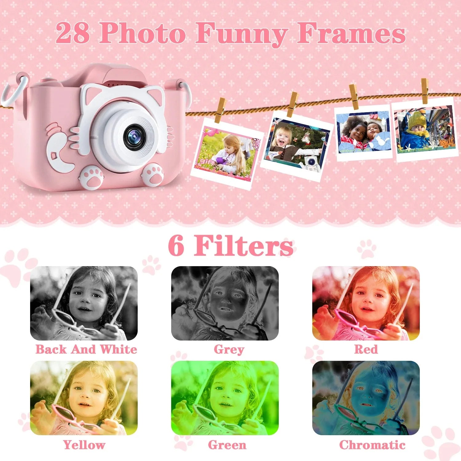 Câmera Digital Infantil 1080P - Brinquedo Montessori #Product_type# - Desenvolvimento infantil