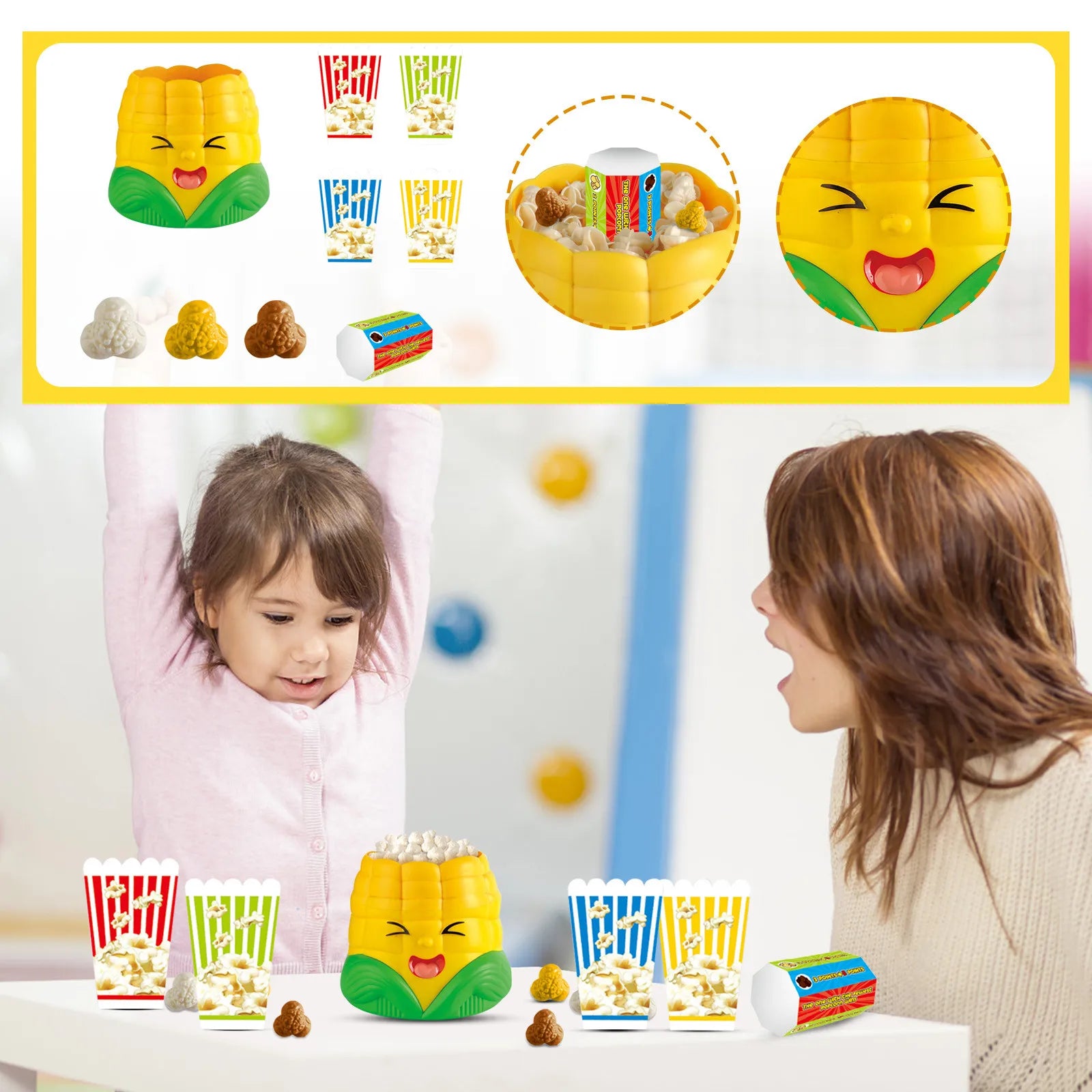 Jogo Pega Pipoca - Brinquedo Montessori #Product_type# - Desenvolvimento infantil